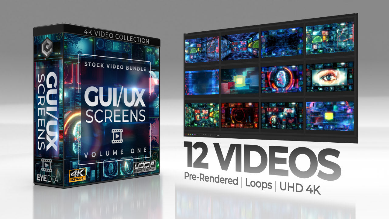 GUI / UX Screens Animations Pack 4K V.1