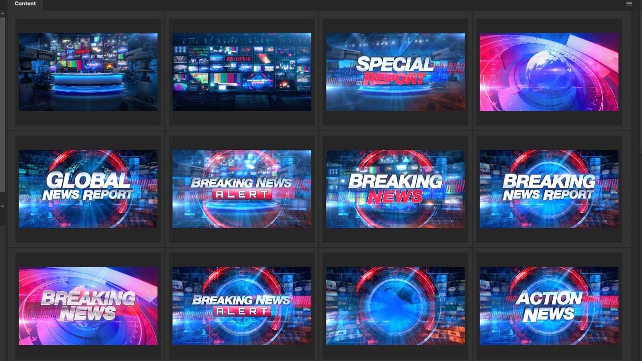 News + TV Title Graphic 4K Animations Pack V.1