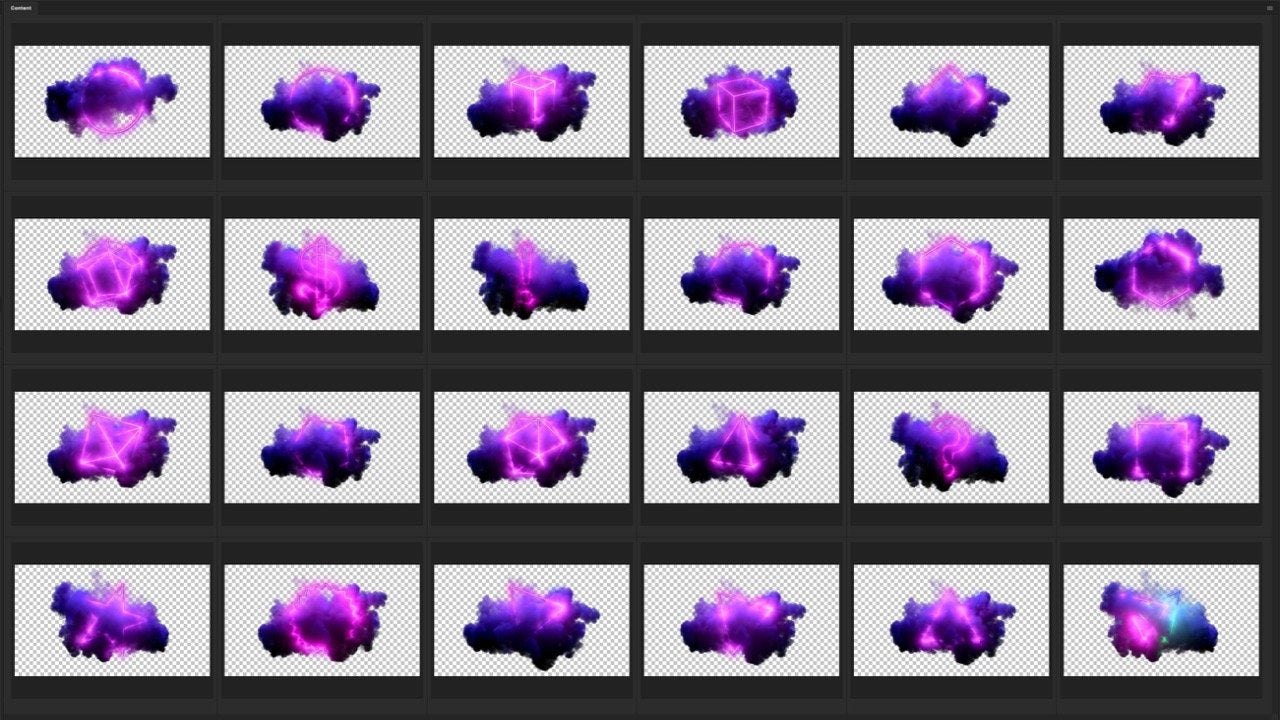 Neon Clouds Graphic Image Package V.1