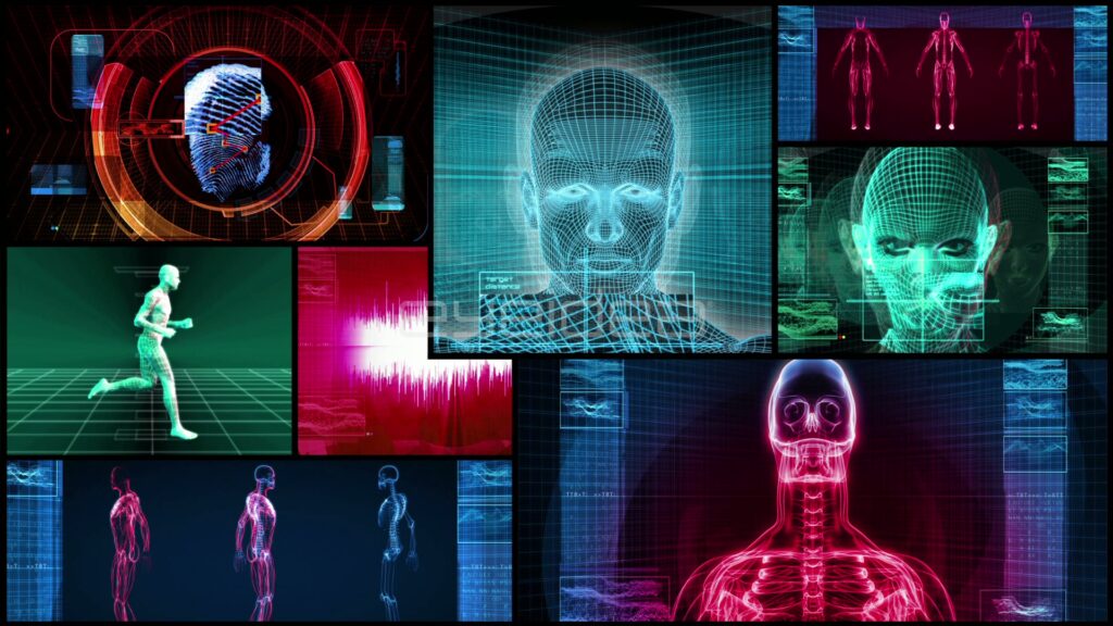 Split-Screen Montage of Medical Tech Holograms and Anatomy