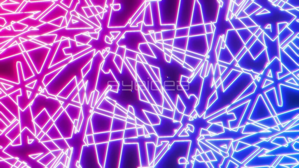 Abstract Neon Geometric Lines in Pink and Blue Gradient