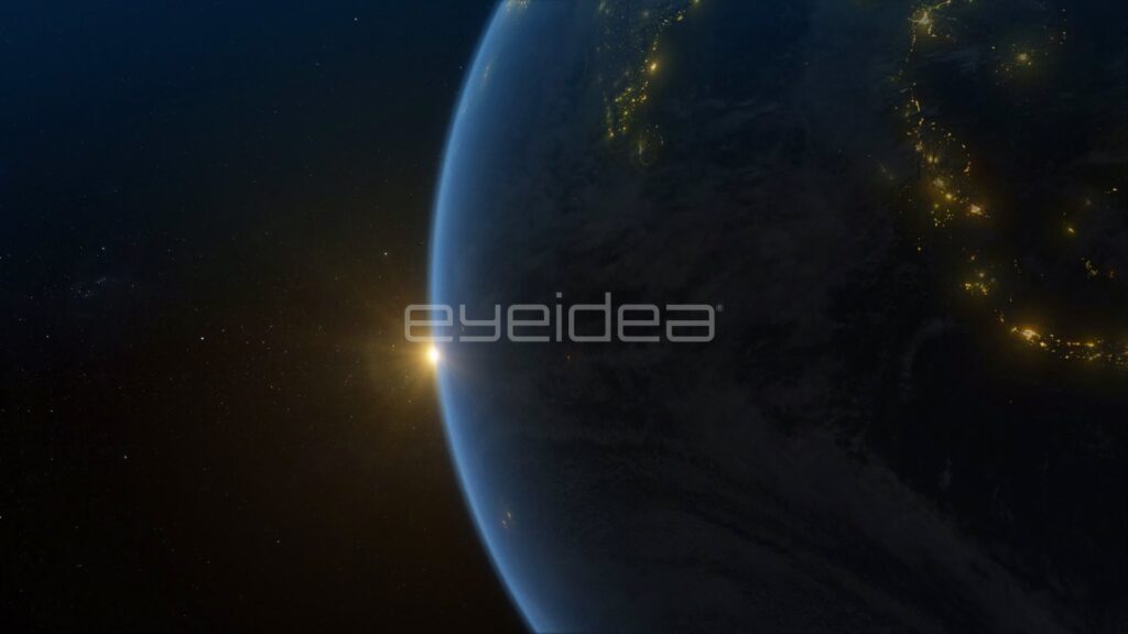 Sunrise Glint on the Edge of Earth's Night Side