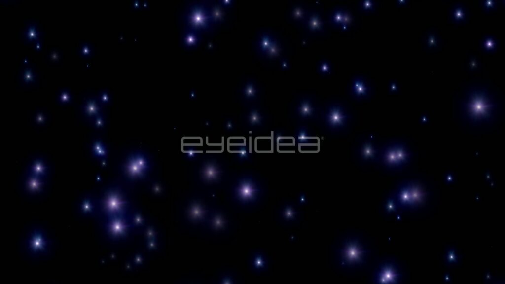 Scattered Twinkling Star Sparkles on Black