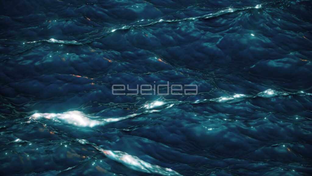 Sunlight Glinting on Deep Blue Ocean Surface Ripples