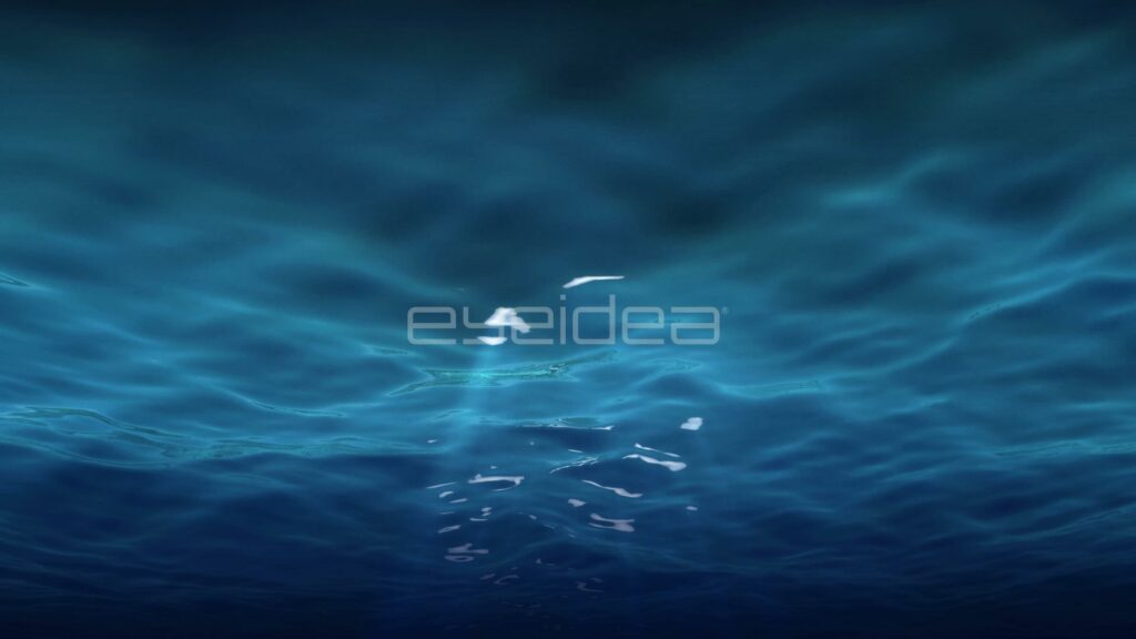 Looking Up at a Rippling Ocean Surface from Underwater