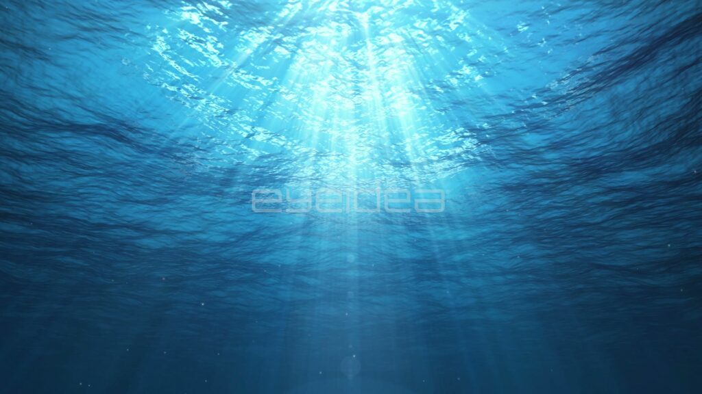 Bright Blue Sunbeams Streaming Down Underwater Loop