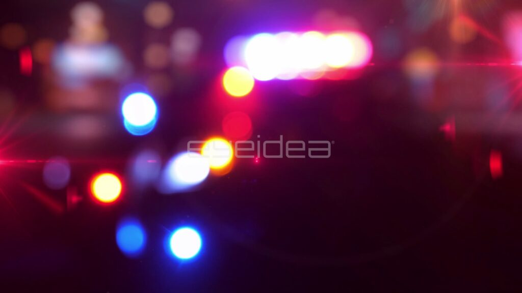 Fully Defocused Red and Blue Police Light Bokeh