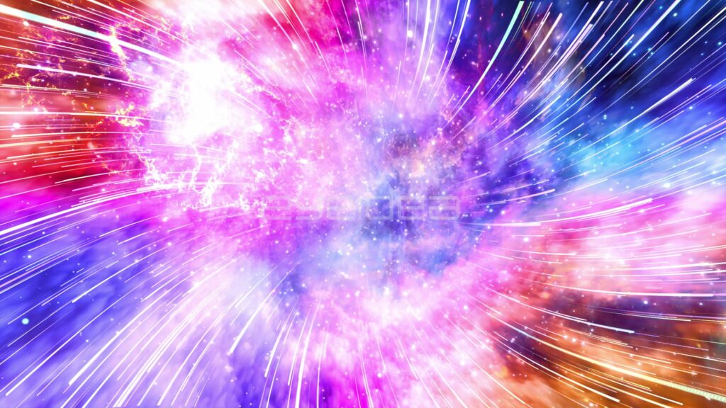 Warp-Speed Rush Through Pink and Blue Light Streaks