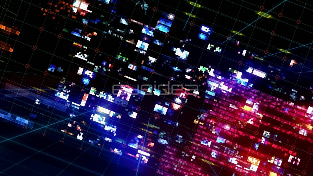 Diagonal Media Matrix Fading from Blue to Magenta