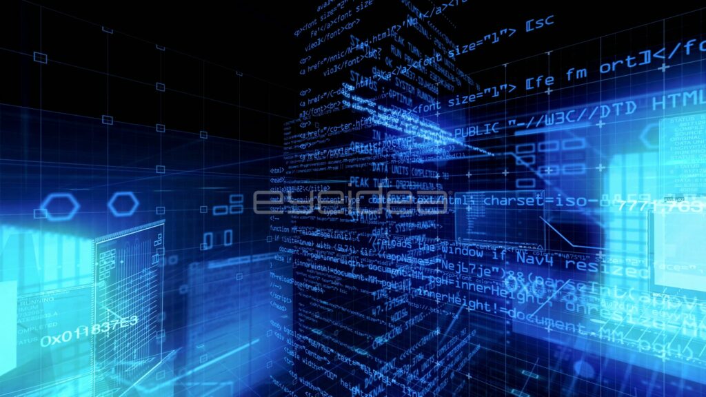 Walls of Blue HTML Code with Hexagon Icons