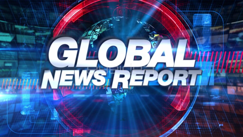 GLOBAL NEWS REPORT Broadcast Title over a Spinning Globe