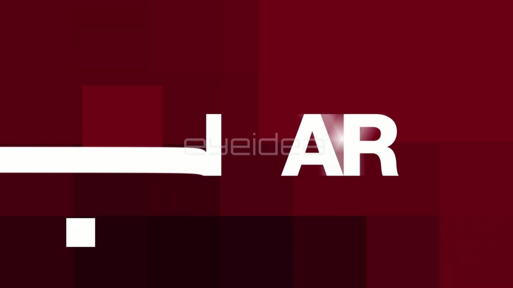 January Kinetic Title with White Letters Streaking onto Maroon Blocks
