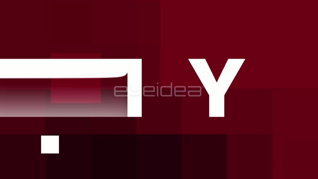 May Kinetic Title with White Letters Streaking onto Maroon Blocks