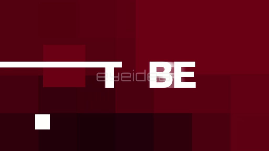 October Kinetic Title with White Letters Streaking onto Maroon Blocks