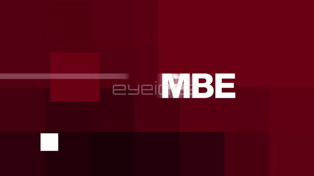 September Kinetic Title with White Letters Streaking onto Maroon Blocks