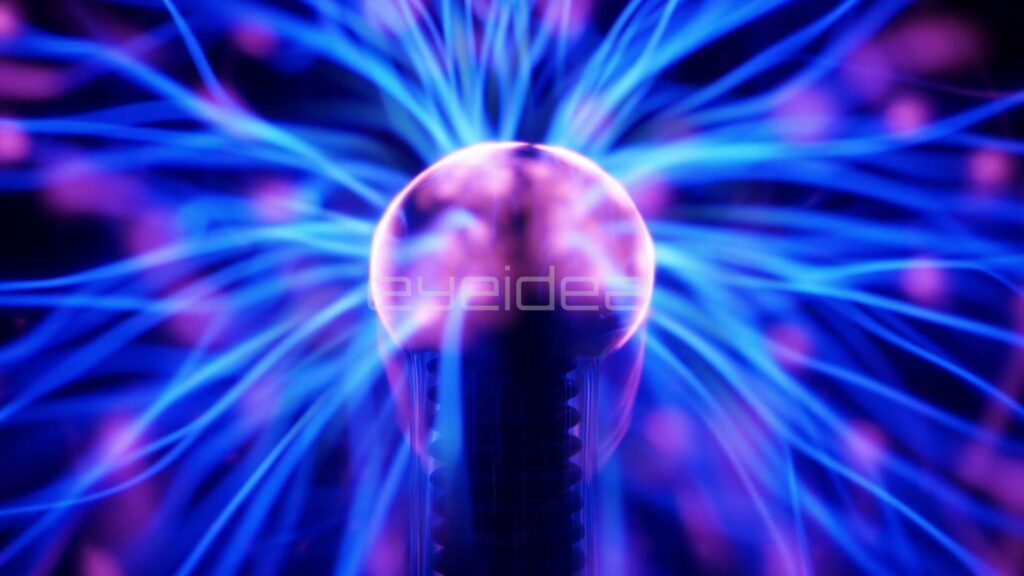 Bright Macro Burst of Blue Plasma from the Electrode