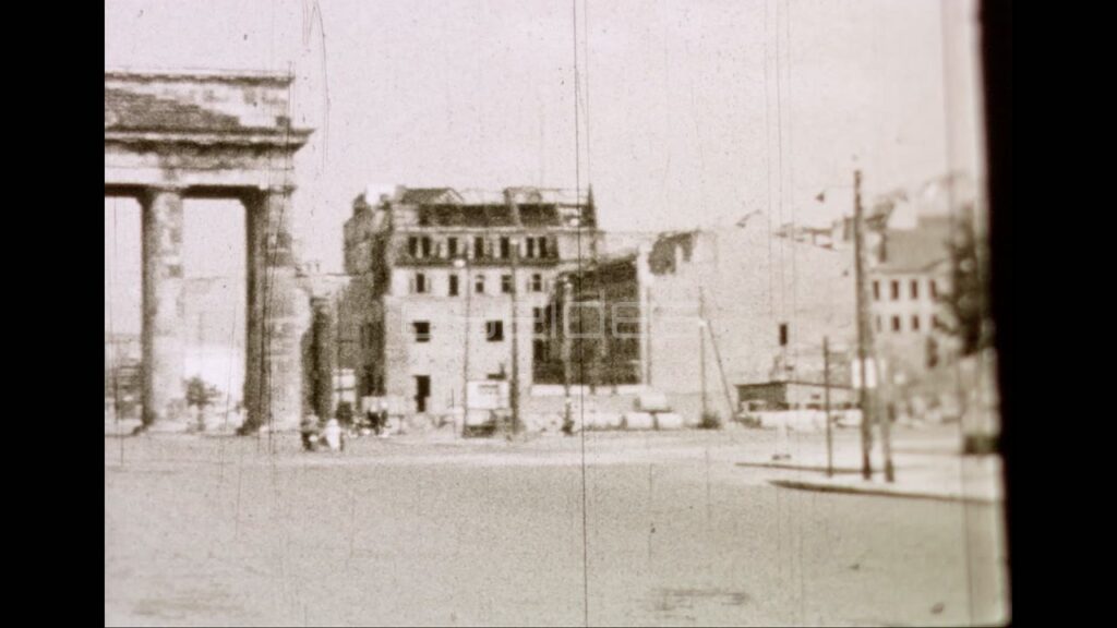 Damaged Buildings Near Brandenburg Gate, Berlin (Archival 1950)