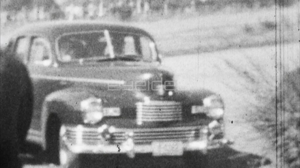 Old Car Pulls up (Archival 1940s)