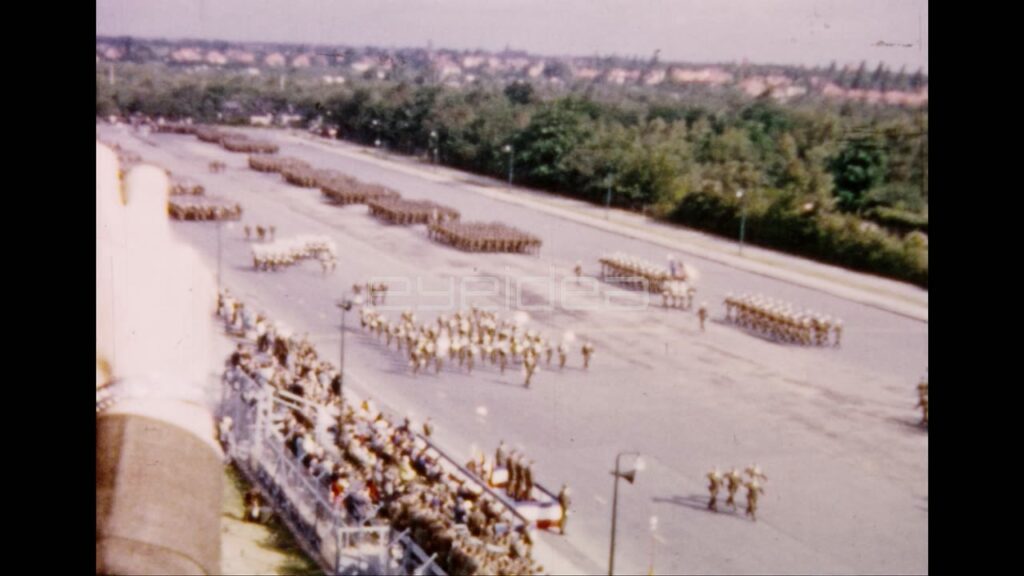 Military Parade Past Grandstand (Archival 1950)