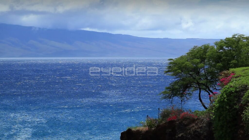 Panoramic View of Lanai Island from Maui Coastline