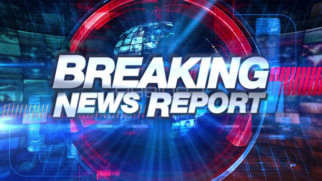 Breaking News Report Animation with Red and Blue Globe