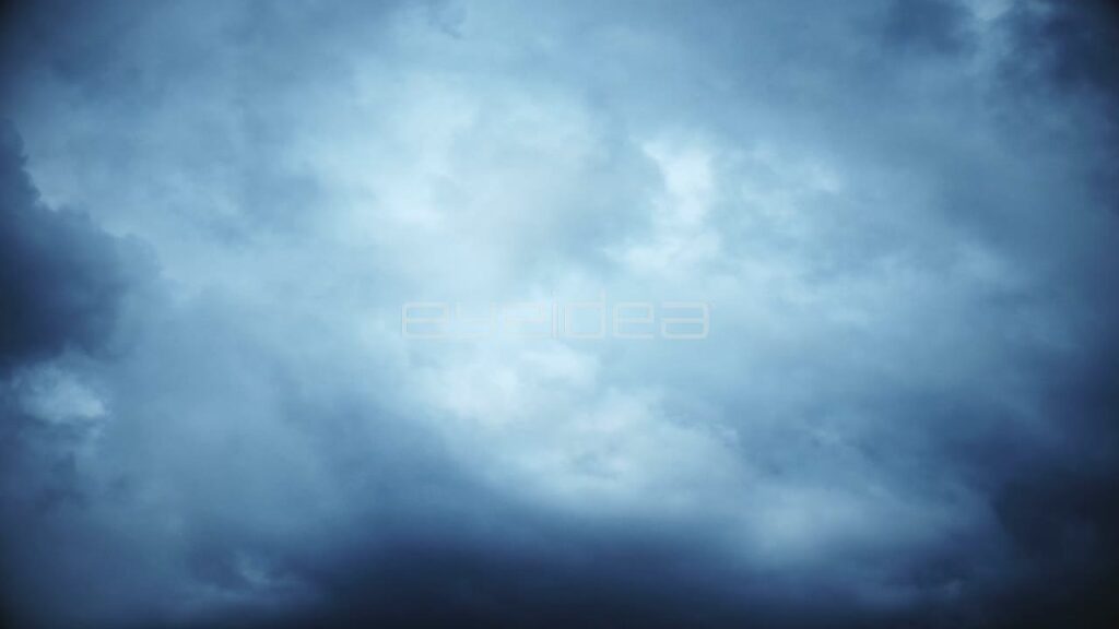 Time-Lapse of Dark Storm Clouds in Blue Sky