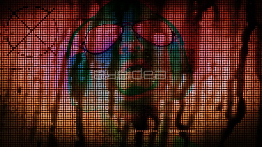 3D Man with Headphones and Sunglasses in Gritty Pixel Art Style
