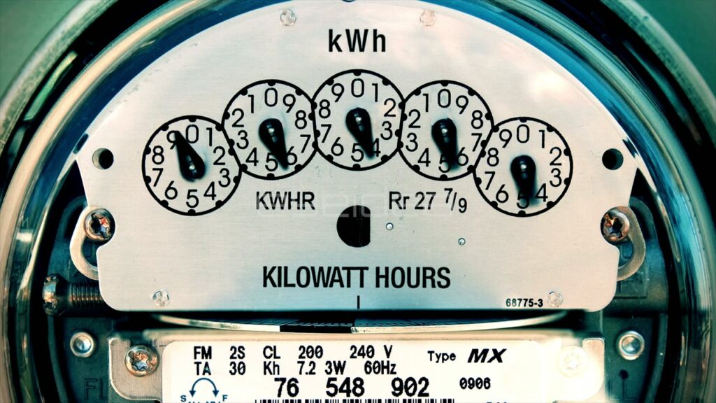 Time-Lapse of Spinning Analog Electricity Meter Dial