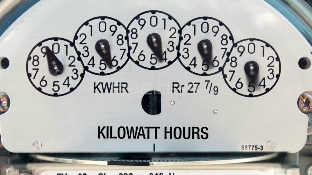 Time-Lapse of Analog Electricity Meter Dial Spinning Fast