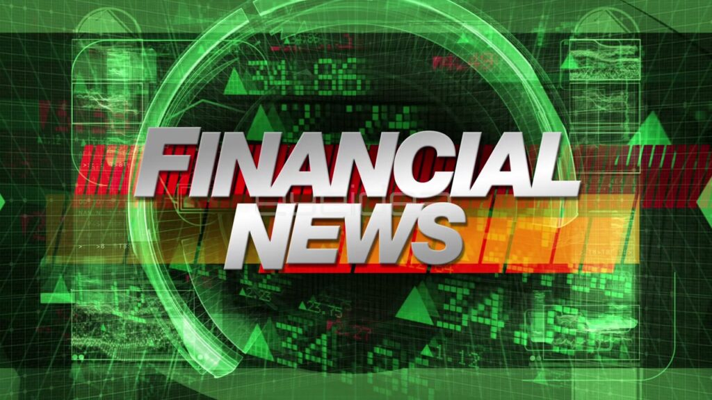 Financial News Title Animation with Green and Red Graphics
