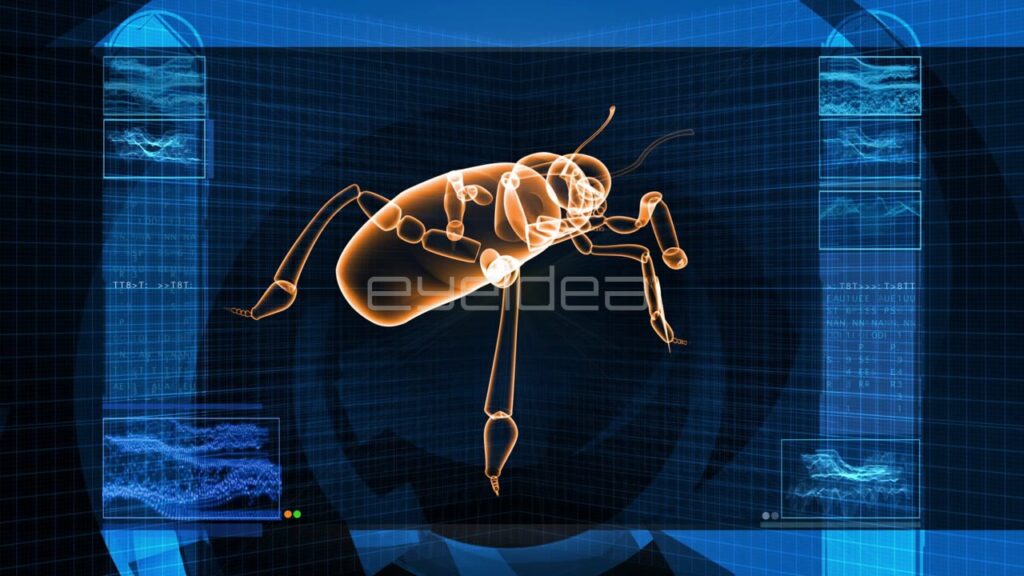 3D X-Ray Scan of an Insect with Blue Interface