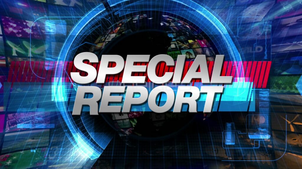 Special Report Broadcast News Title with Blue Globe Animation
