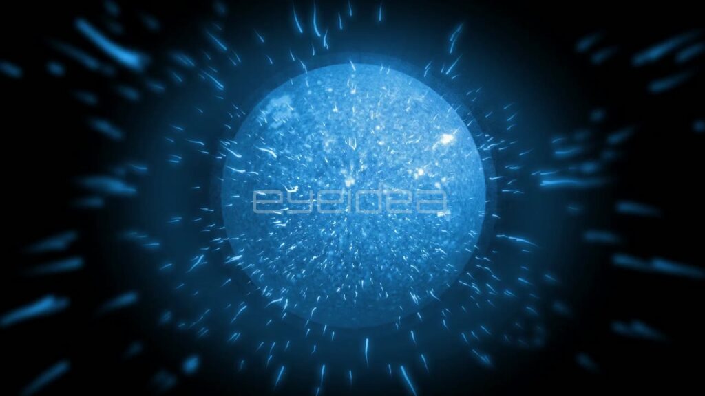 Sperm Cells Swimming toward Blue Human Egg in 3D Animation