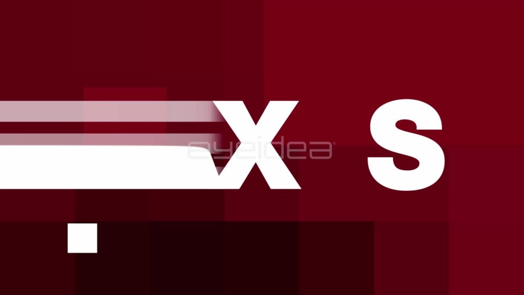 Animated Text Of the Word Taxes with Red and Black Blocks