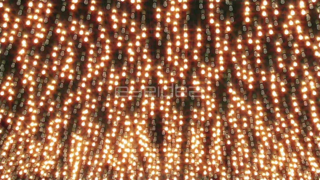 Flashing Warm Amber Neon Bulbs in a Dense Pattern