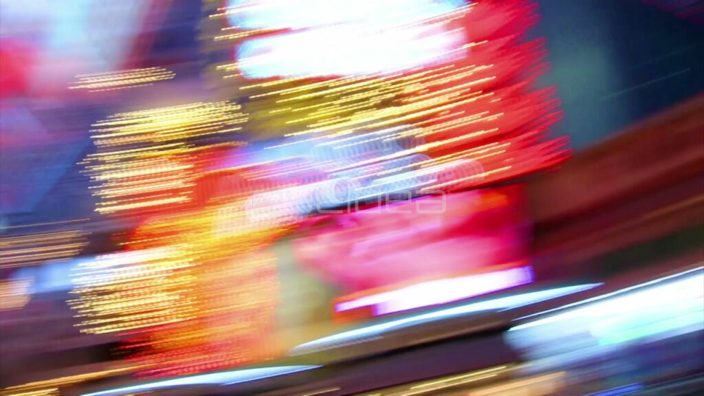 Abstract Neon Light Streaks with Red and Blue Motion