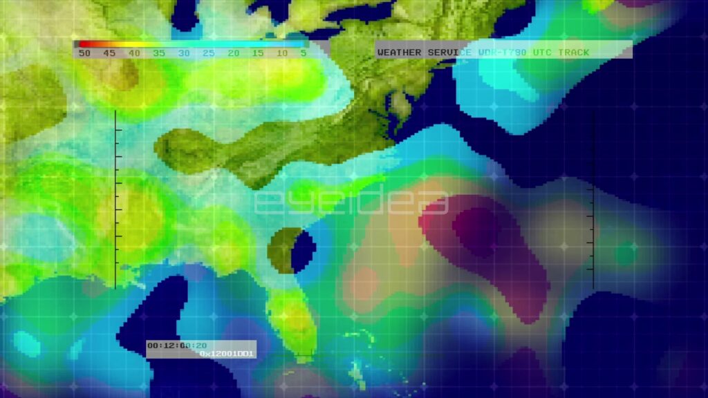 Digital Weather Radar Animation of Southeast USA and Atlantic