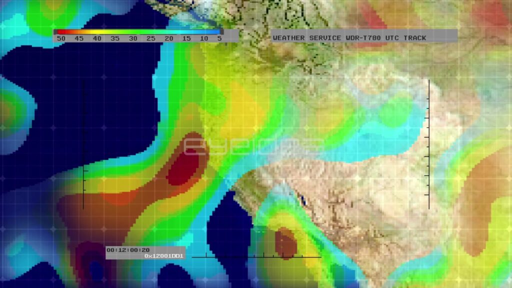 Digital Weather Radar Animation of Rainfall over Western USA